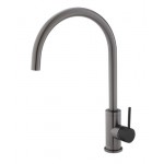 Kaya Sink Mixer, Gun Metal With Matte Black Handle